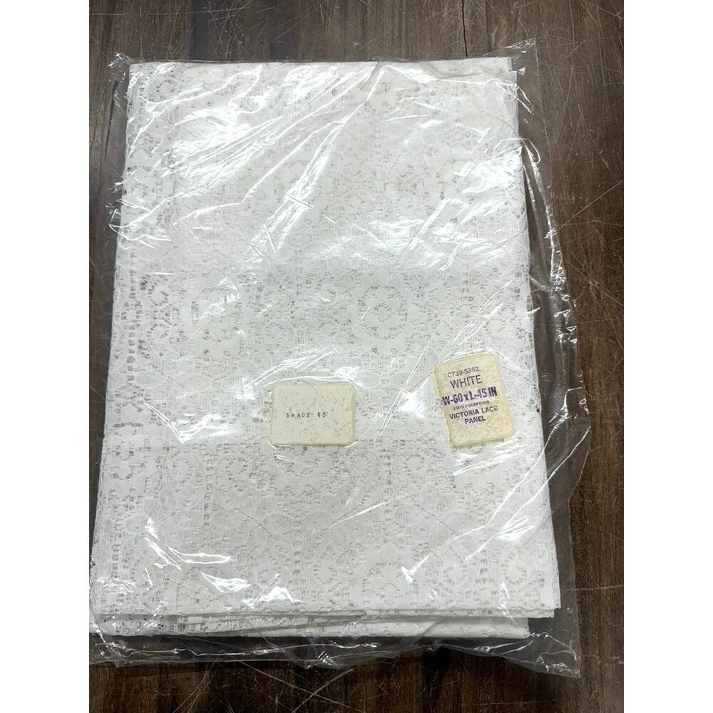 Vintage‎ 3-NEW JCPenney Lace Curtain Panels 60x45 1 is washed Set Of 3